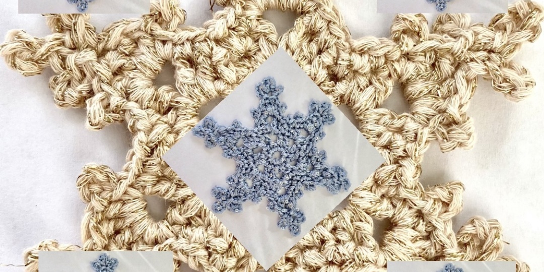 Снежинки, связанные крючком