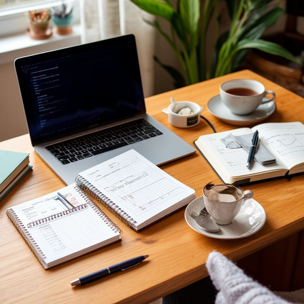 Хаос или система? Как я превратила обычный стол в командный центр для онлайн-уроков, где всё работает на результат и вдохновение.