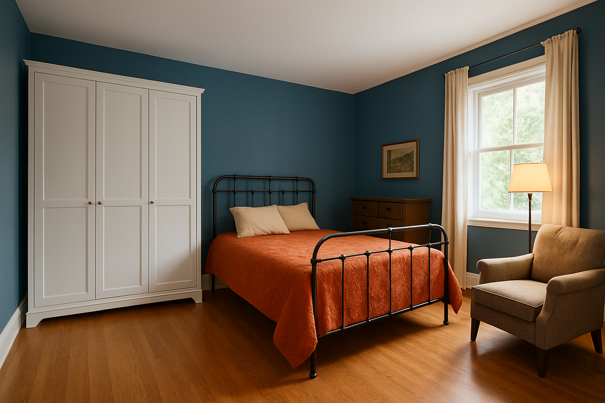 А тут забирает на себя внимание. Хоть и белый 