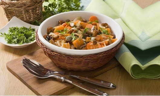    Тушеная тыква с грибами. Фото: Дмитрий Байрак/ BurdaMedia