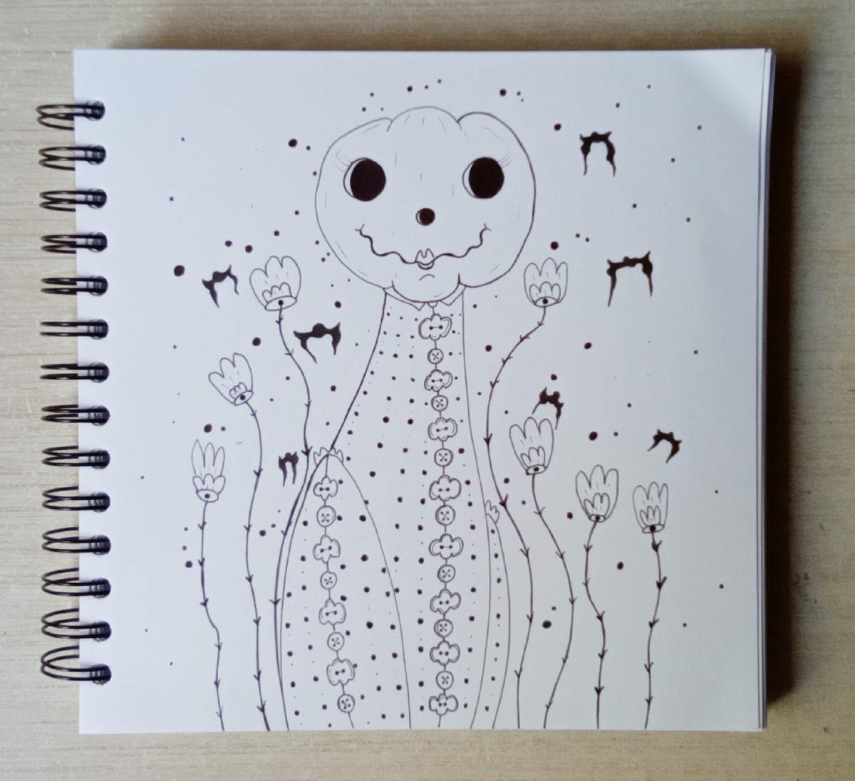 Инктобер 2025. День 22 - пуговица 