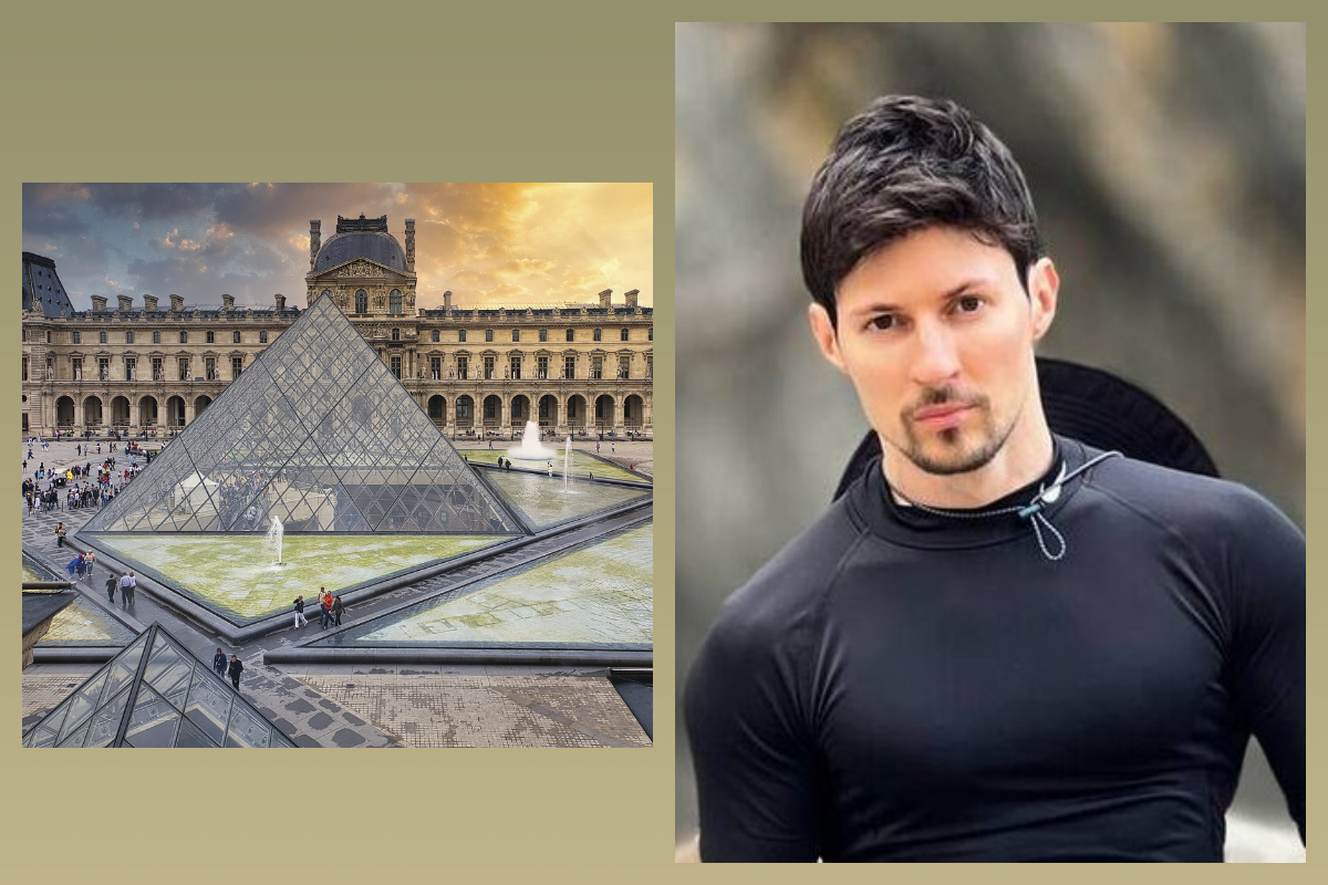 Павел Дуров/@Telegram. Лувр в Париже/pixabay.com