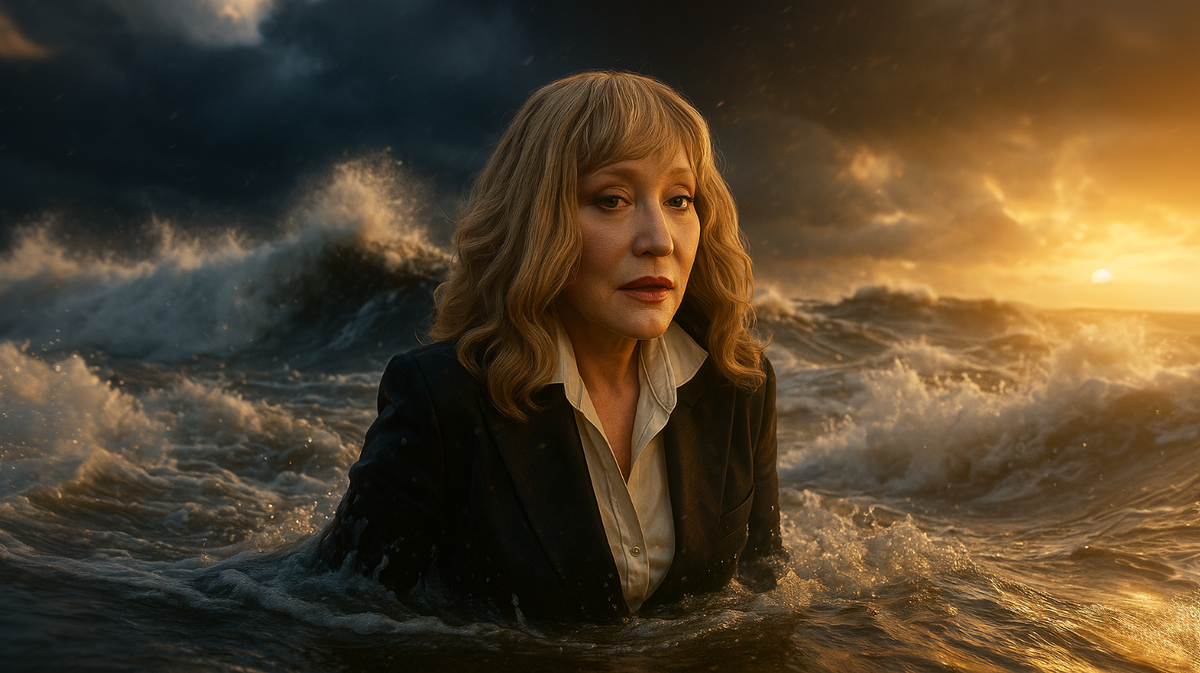 Броней, как жар горя, вышла Алла не спеша 