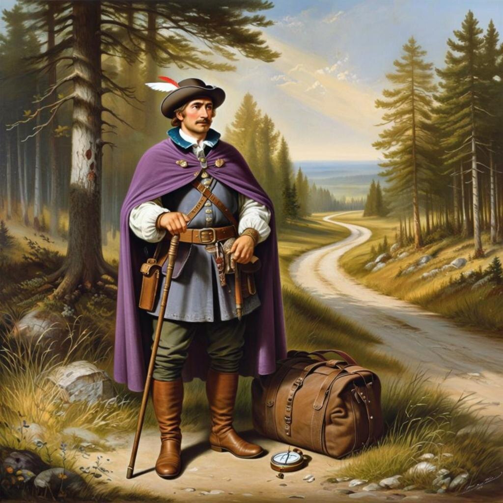 Путешественник. Изображение сгенерировано нейросетью