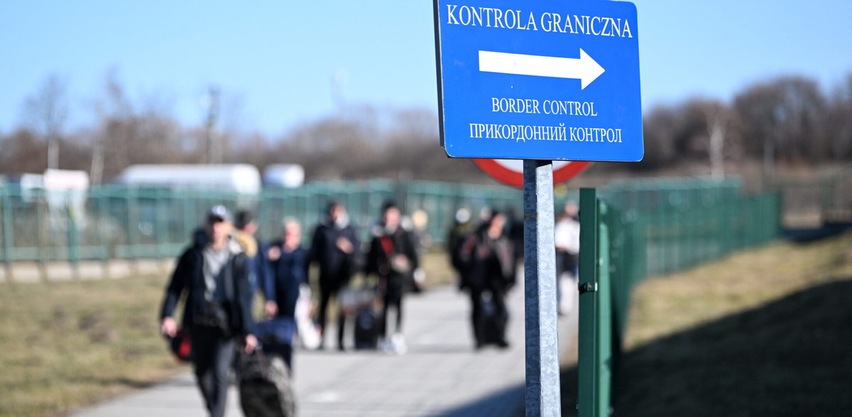 Пешеходный польско-украинский пограничный переход в Медице. ©Darek Delmanowicz/ PAP