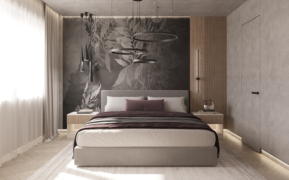 Современная спальня. Студия интерьеров Ольги Филипповой. 