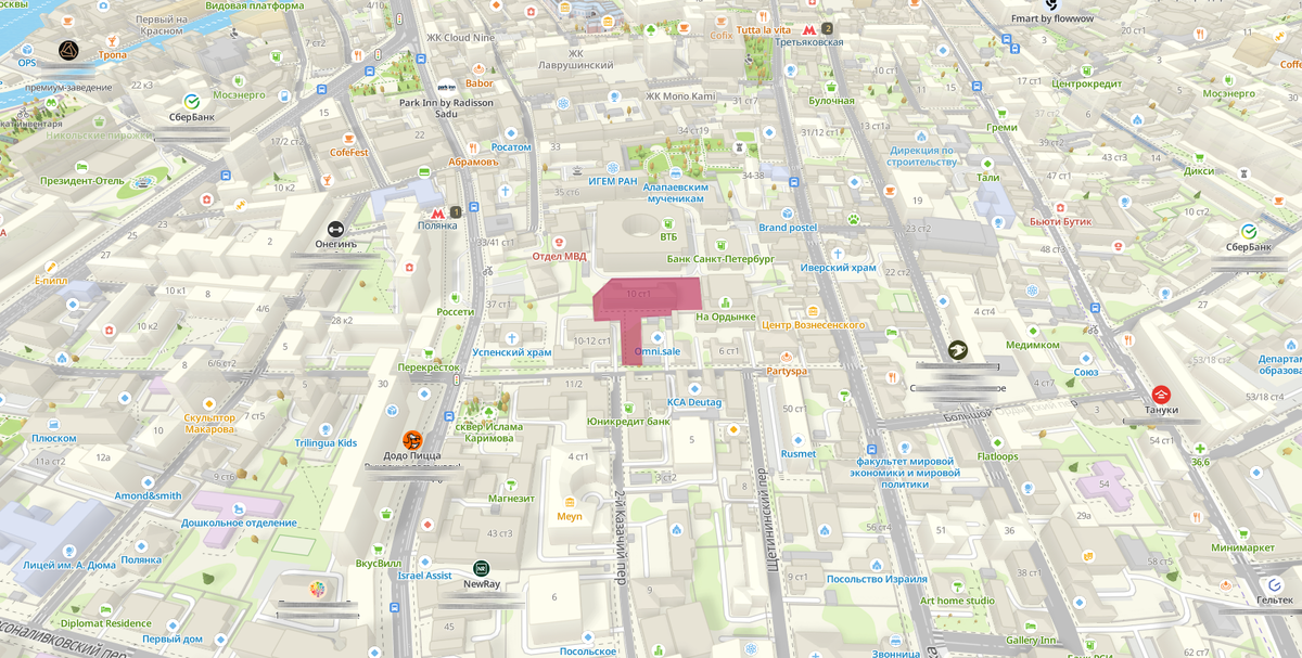 Пятно застройки ЖК 1-й Казачий, 10/1