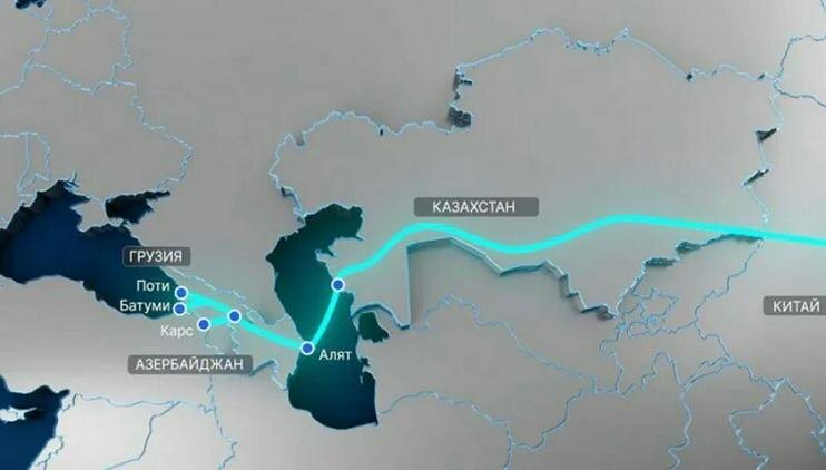 Транскаспийский международный транспортный маршрут. Фото t.me/aqorda_resmi