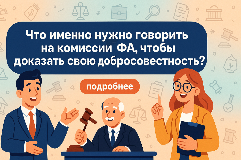    Что именно нужно говорить на комиссии ФАС, чтобы доказать свою добросовестность?