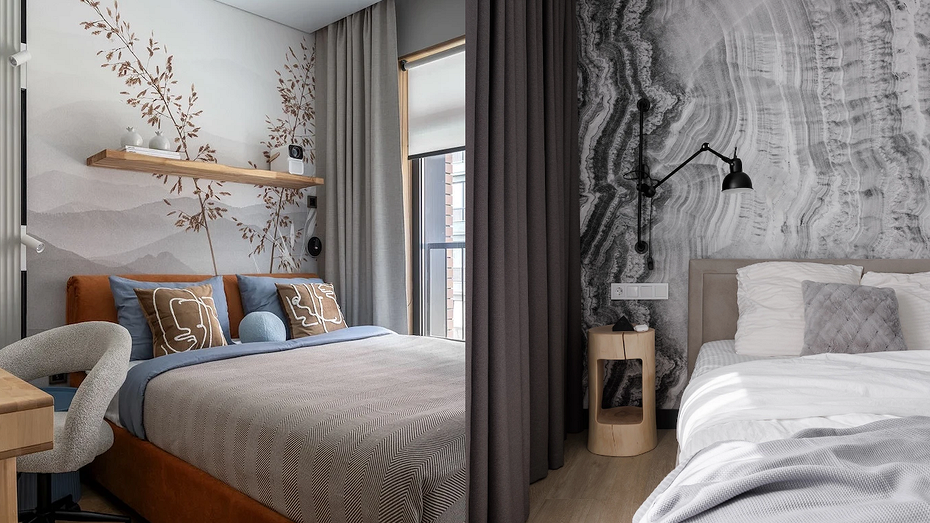 Слева проект Юлии Волковой. Справа проект Александры Марченко