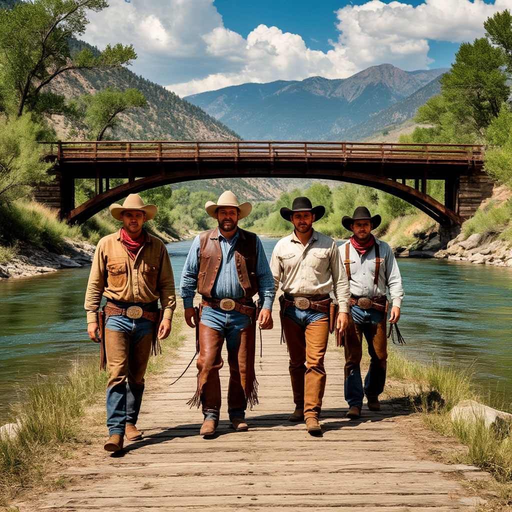 Река. Мост. Стражники.