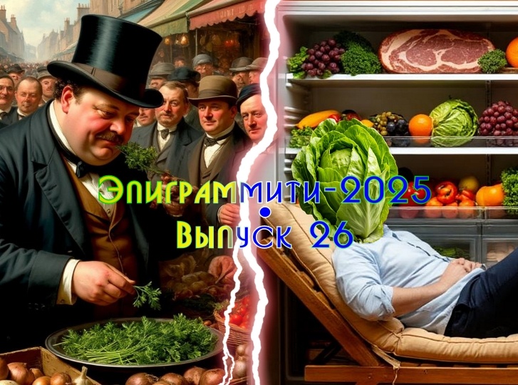 Коллаж-обложка "Эпиграммити-2025. Выпуск 26". Про травку в прямом смысле слова. Использованы сгенерированные изображения.