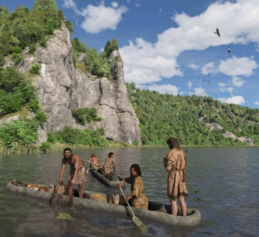 Изображение, реконструкция археологов Vakgroep Archeologie