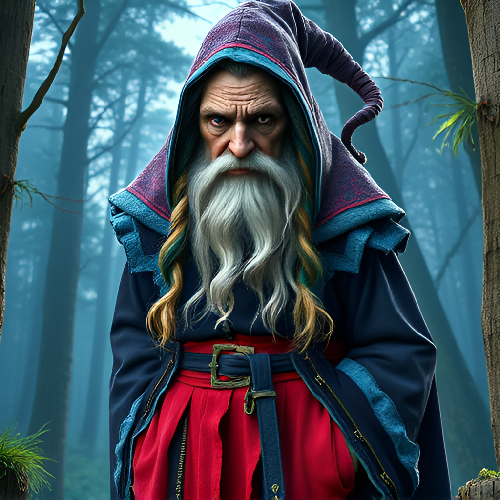 Злой чародей - Отступник. В галерее иллюстрации созданы нейросетью для онлайн генерации картинок dezgo.com.