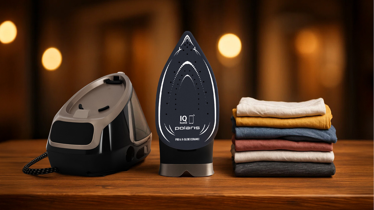 Парогенератор PSS 8010K X-Steam PRO Wi-Fi IQ Home с керамическим покрытием подошвы.