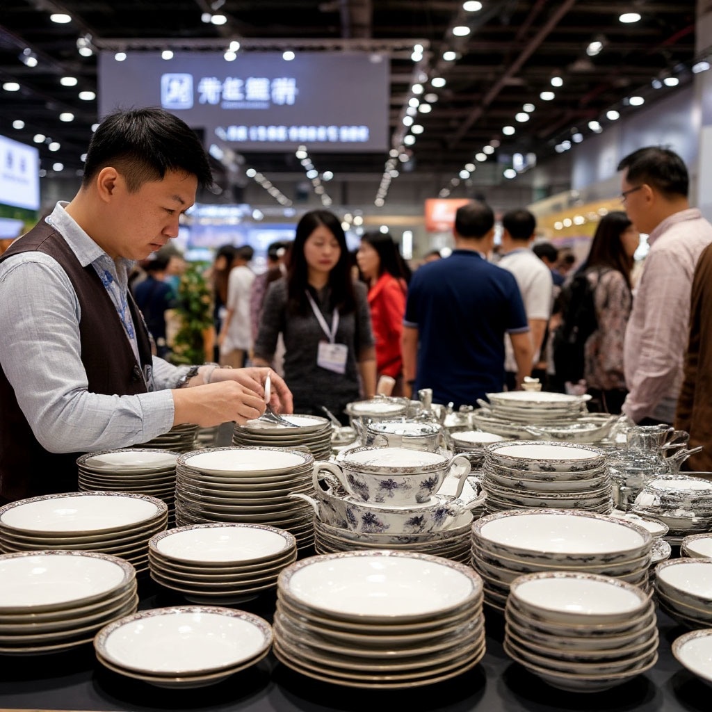 На выставке в Китае. Локация фарфор 