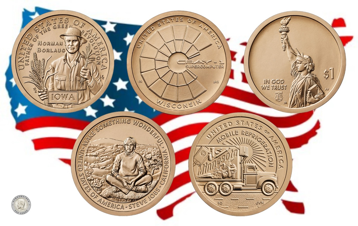 Монеты номиналом 1 доллар США программы «Американские Инновации» 2026 года