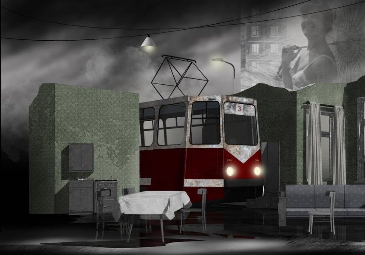 Намек на будущую визуальну. часть спектакля