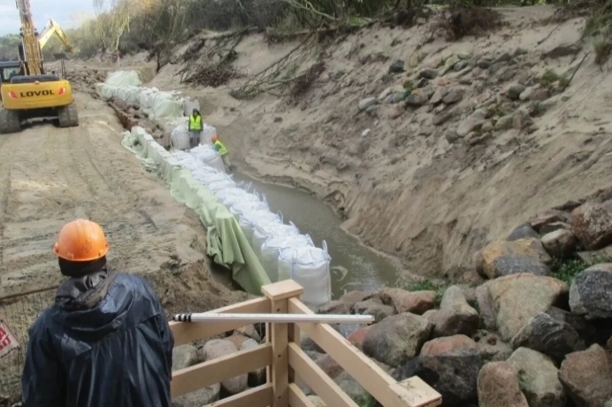    В Зеленоградске завершаются аварийно-восстановительные работы на побережье