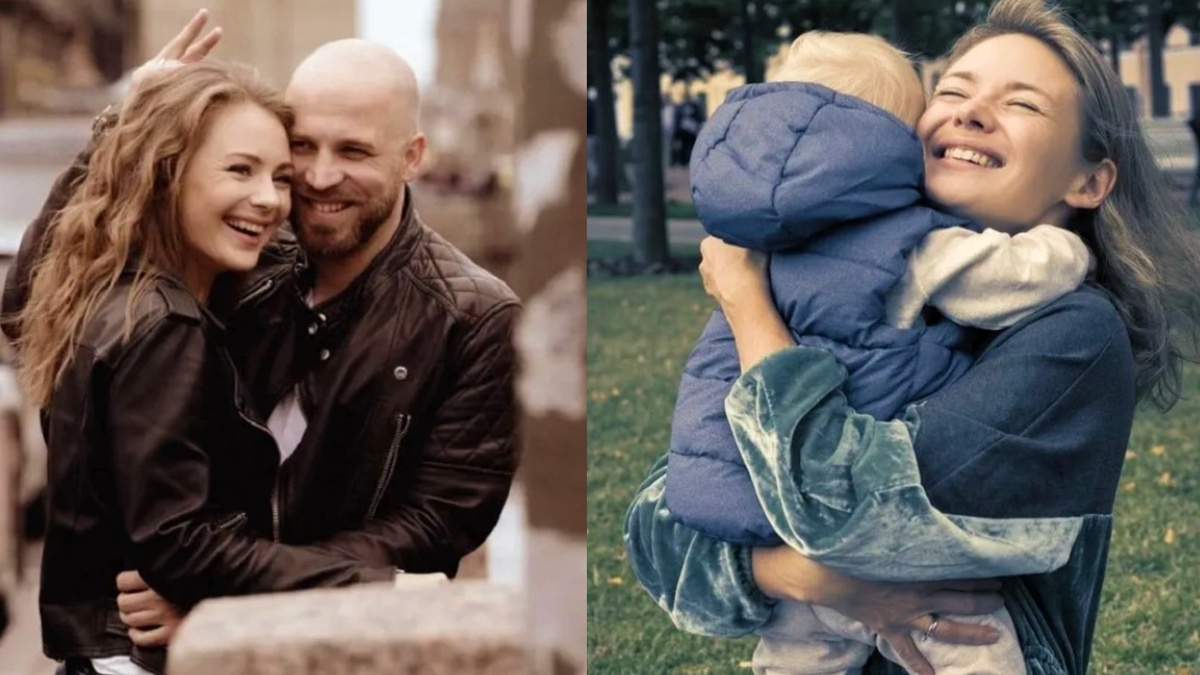 Карина Разумовская с мужем и сыном