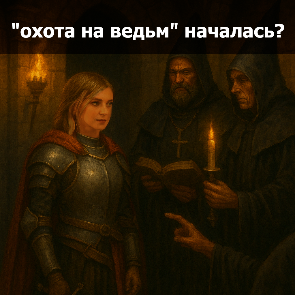  Арт "Поклонская на встрече с инквизиторами"