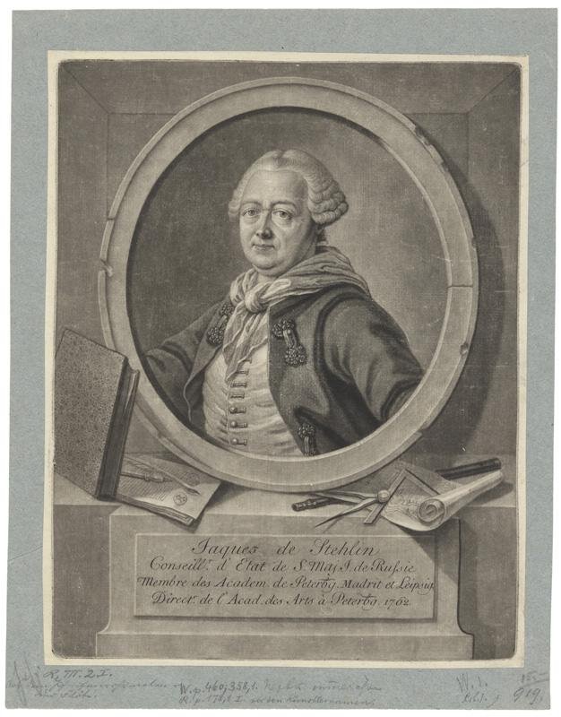 Якоб Штелин (1709-1785), фактический основатель Академии художеств.