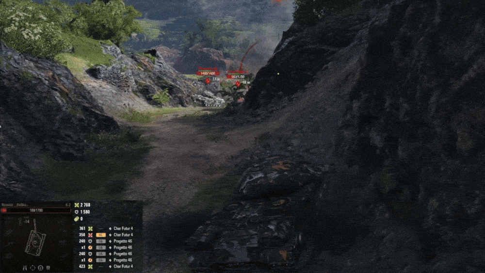 Пример правильного танкования на К-2. Как итог шотный К-2 пережил вкат двух барабанов.