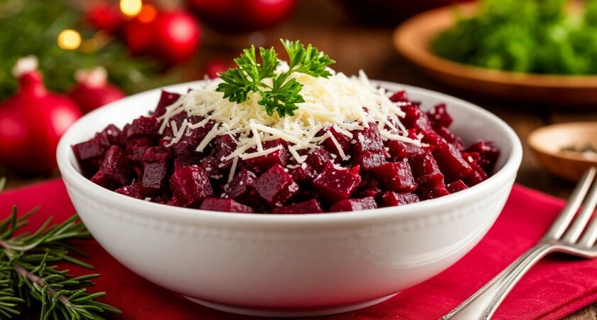    Готовлю сразу много — изюминка моего стола: яркий свекольный салат с сыром — съедается первым и всегда просят добавку