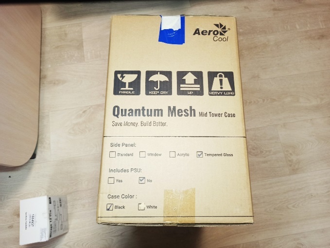    Габариты упаковки видны с боковой стороны.