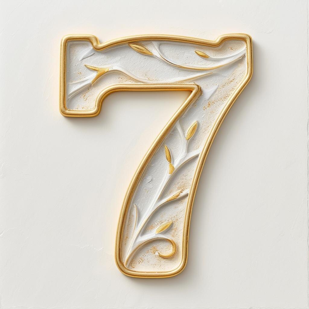 Цифра 7. Иллюстрация сгенерирована нейросетью