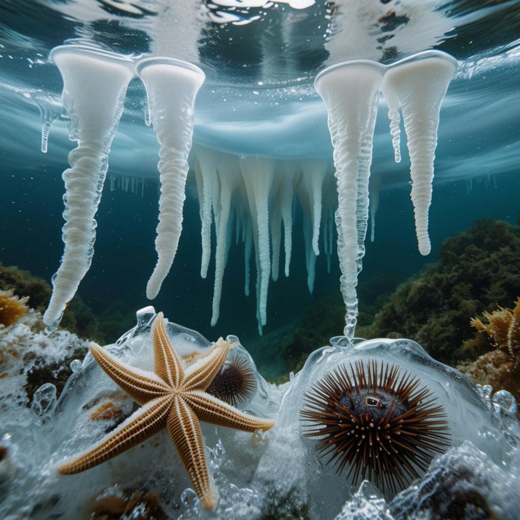 «Перст Смерти». Брайникл на дне океана превращает живых существ в ледяные скульптуры за считанные минуты