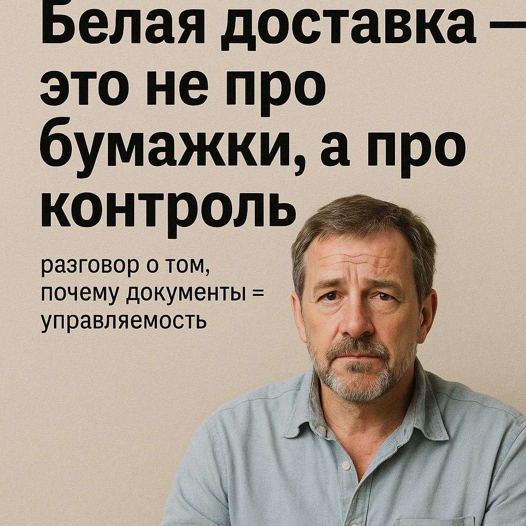 Белая доставка — это не про бумажки, а про контроль