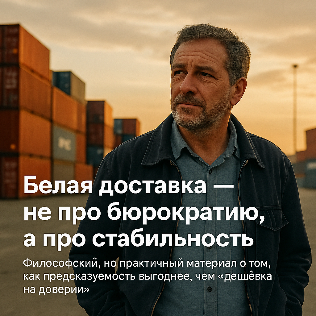 Белая доставка — не про бюрократию, а про стабильность
