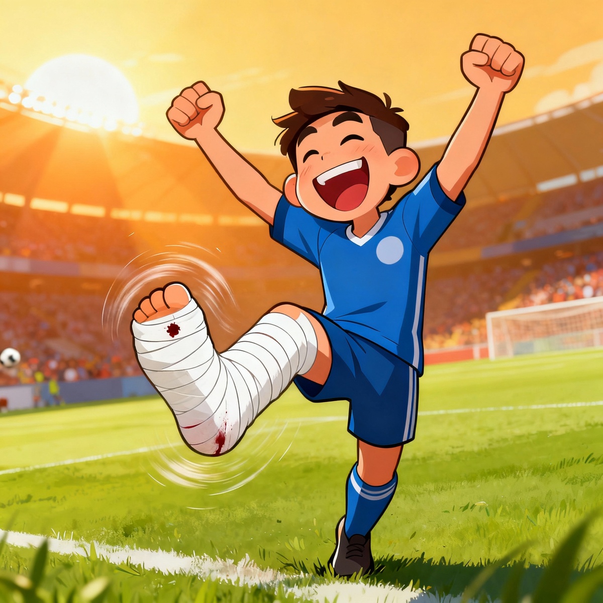 Футболист травмировался во время празднования