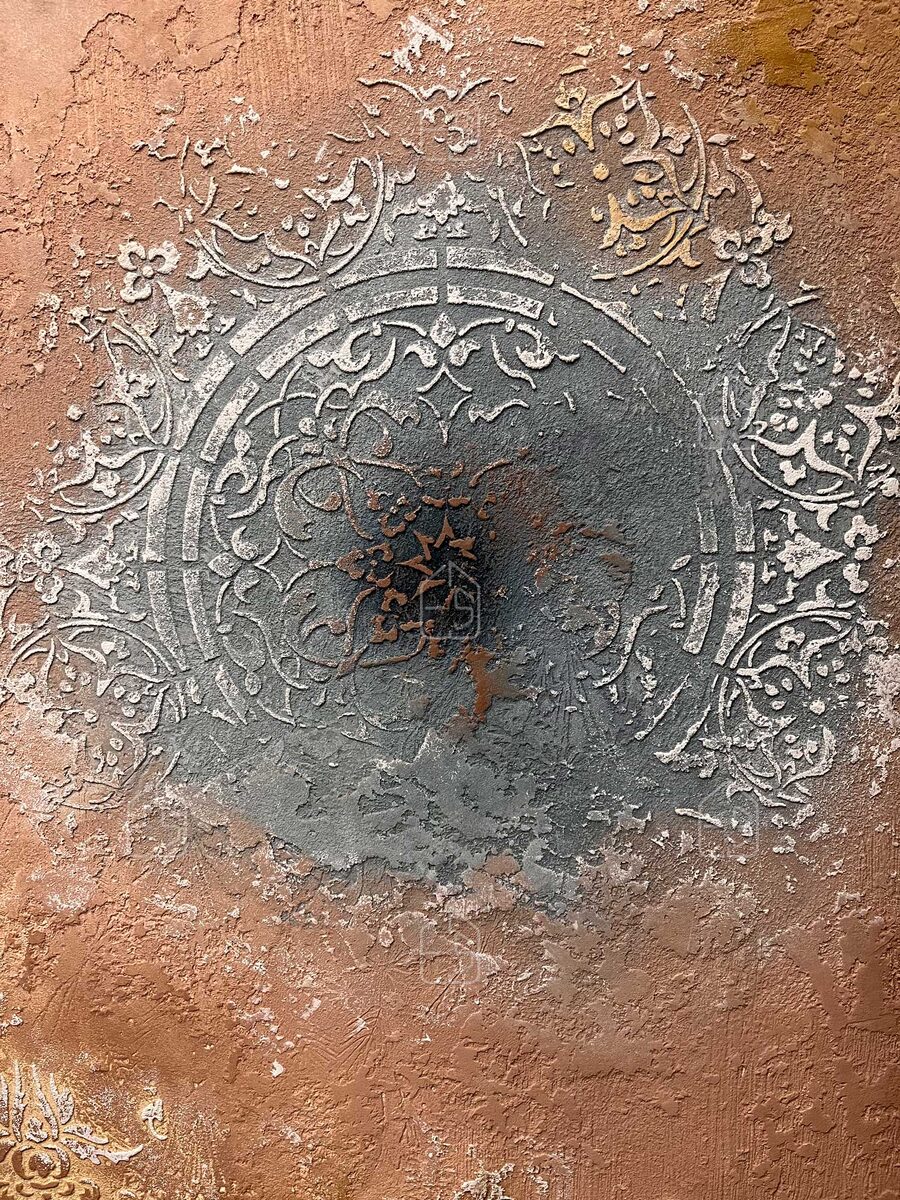 Декор стены трафаретом Edecor мандала 29.1/513