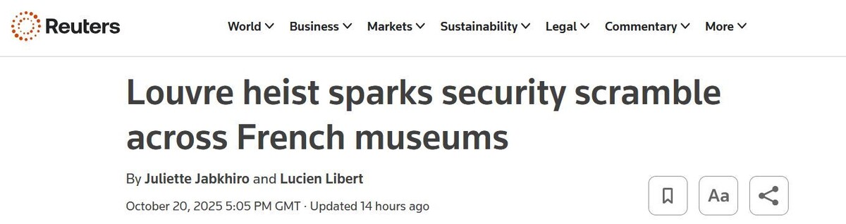     «Ограбление Лувра вызвало переполох в системе безопасности французских музеев»