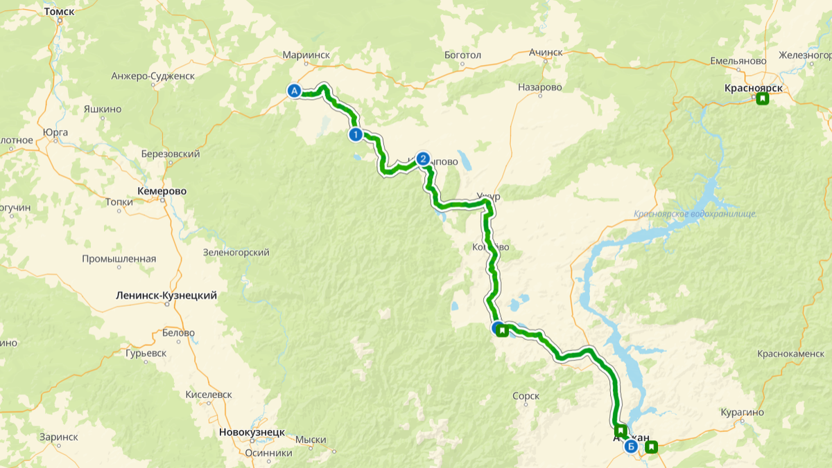 Трасса Верх-Чебула - Абакан