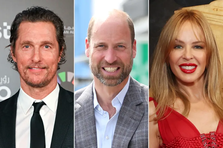 Мэттью МакКонахи, Принц Уильям, Кайли Миноуг 