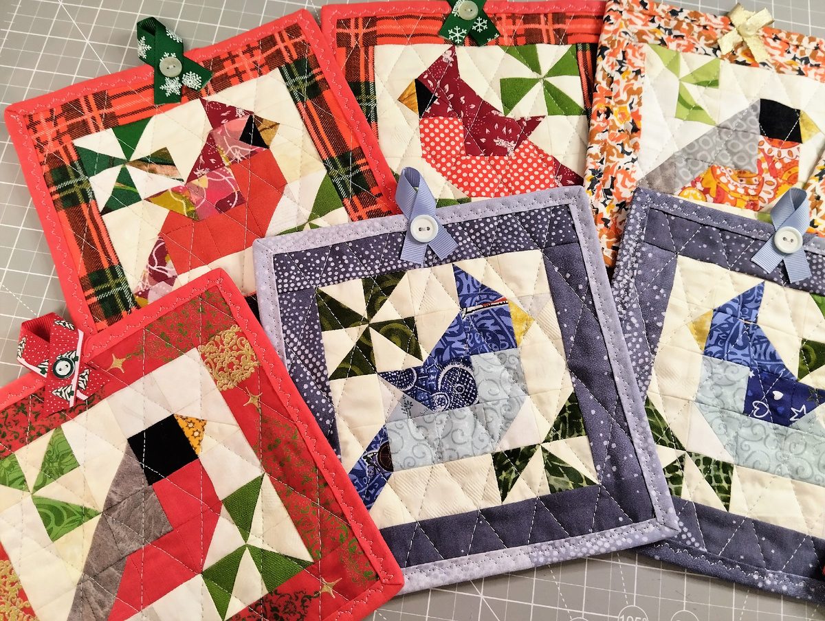 Эти прихватки я шила в прошлом году