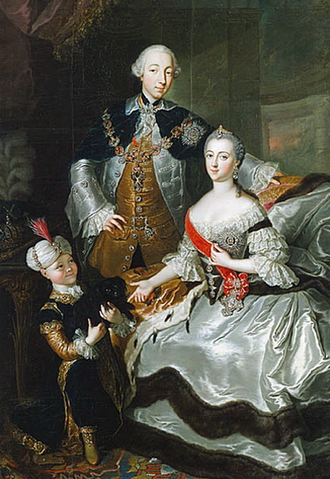 Екатерина Алексеевна с супругом и сыном Павлом