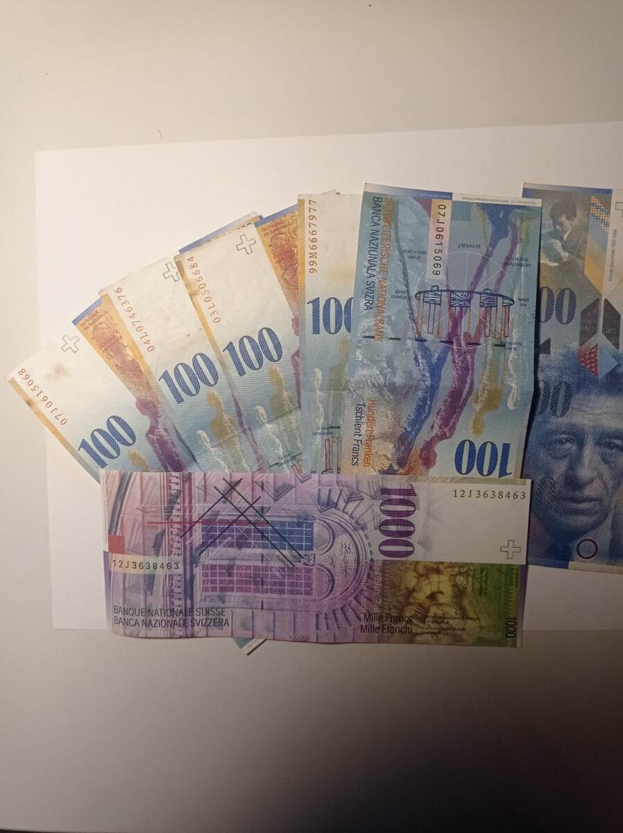 Швейцарские франки 8 серии