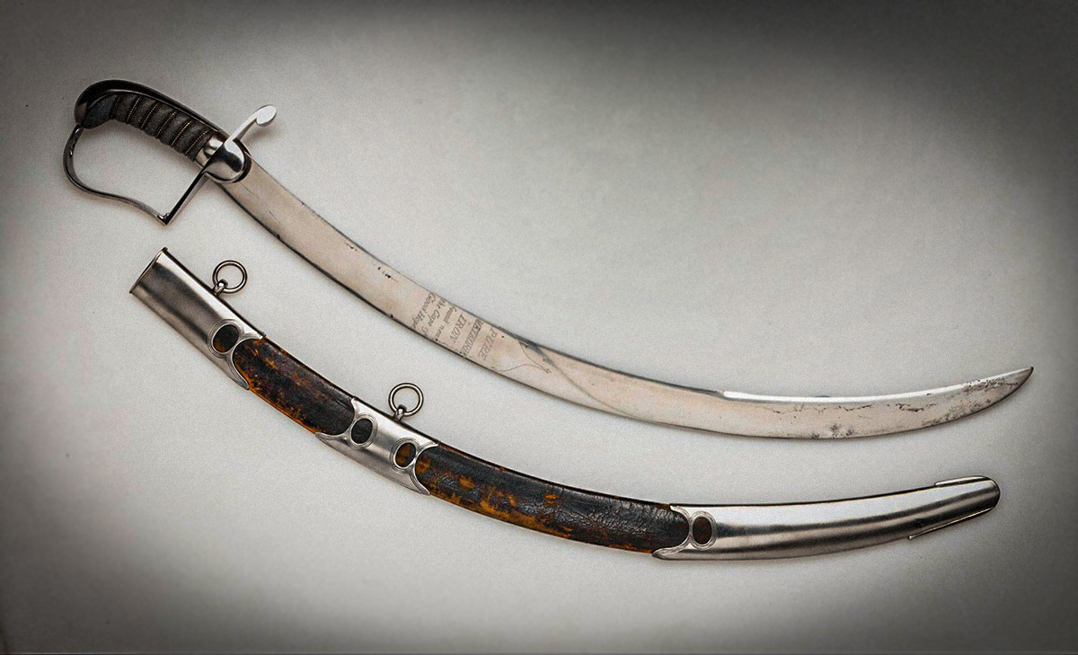 Сабля из метеоритного железа, подаренная  Джеймсом  Соверби императору Александру I 