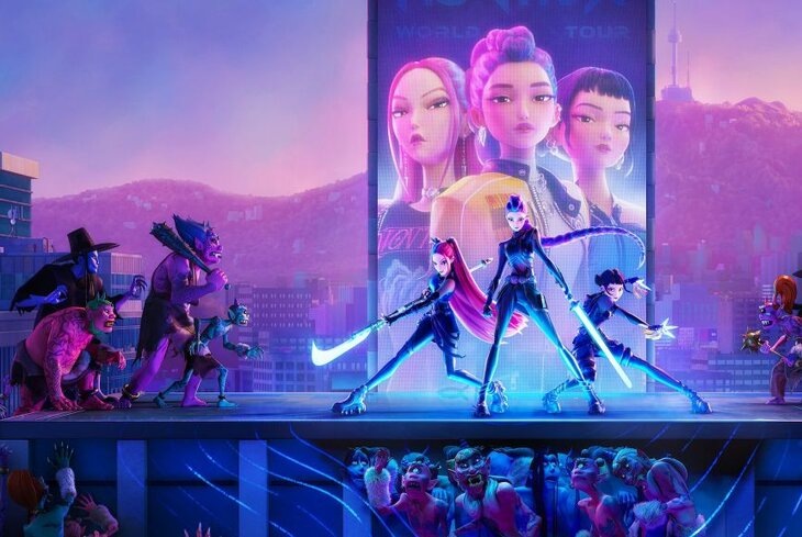 Кадр из фильма «Кей-поп-охотницы на демонов»