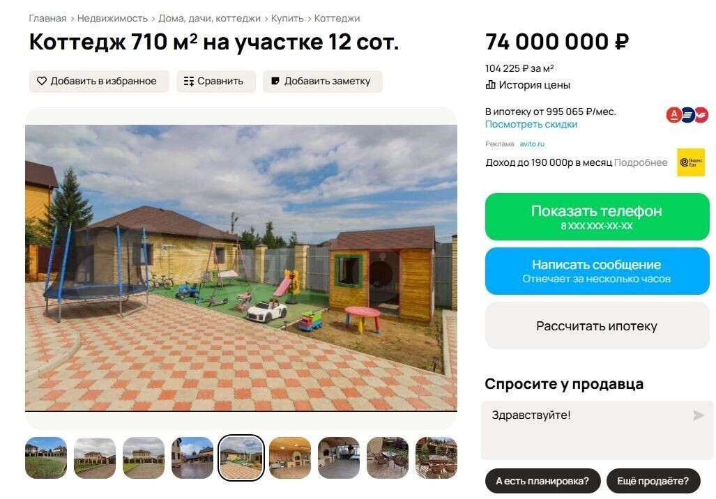     Источник: Скриншот сайта «Авито»