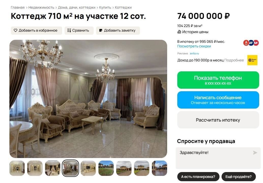     Источник: Скриншот сайта «Авито»