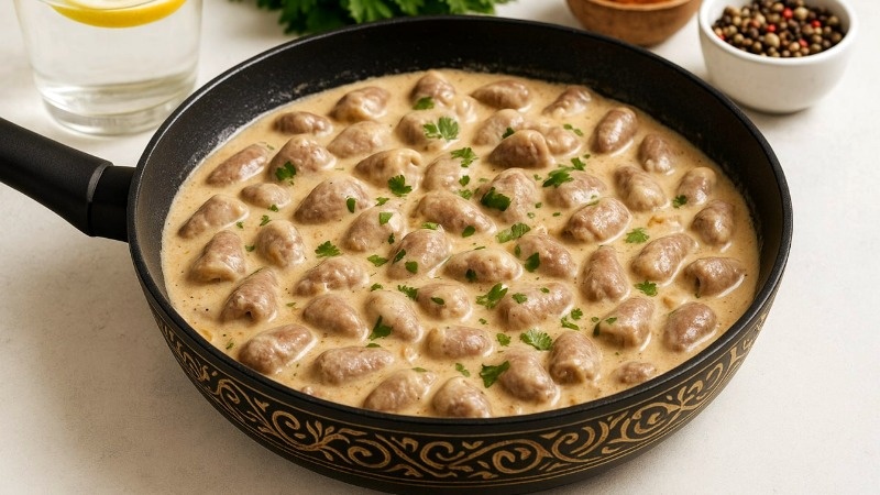 Готовые сердечки в соусе