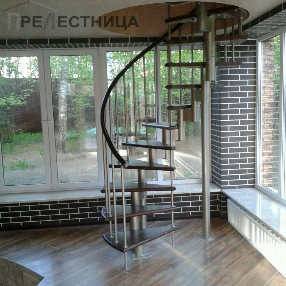 Модульно-винтовая лестница под заказ, через каждые 4-5 модулей нужна опора