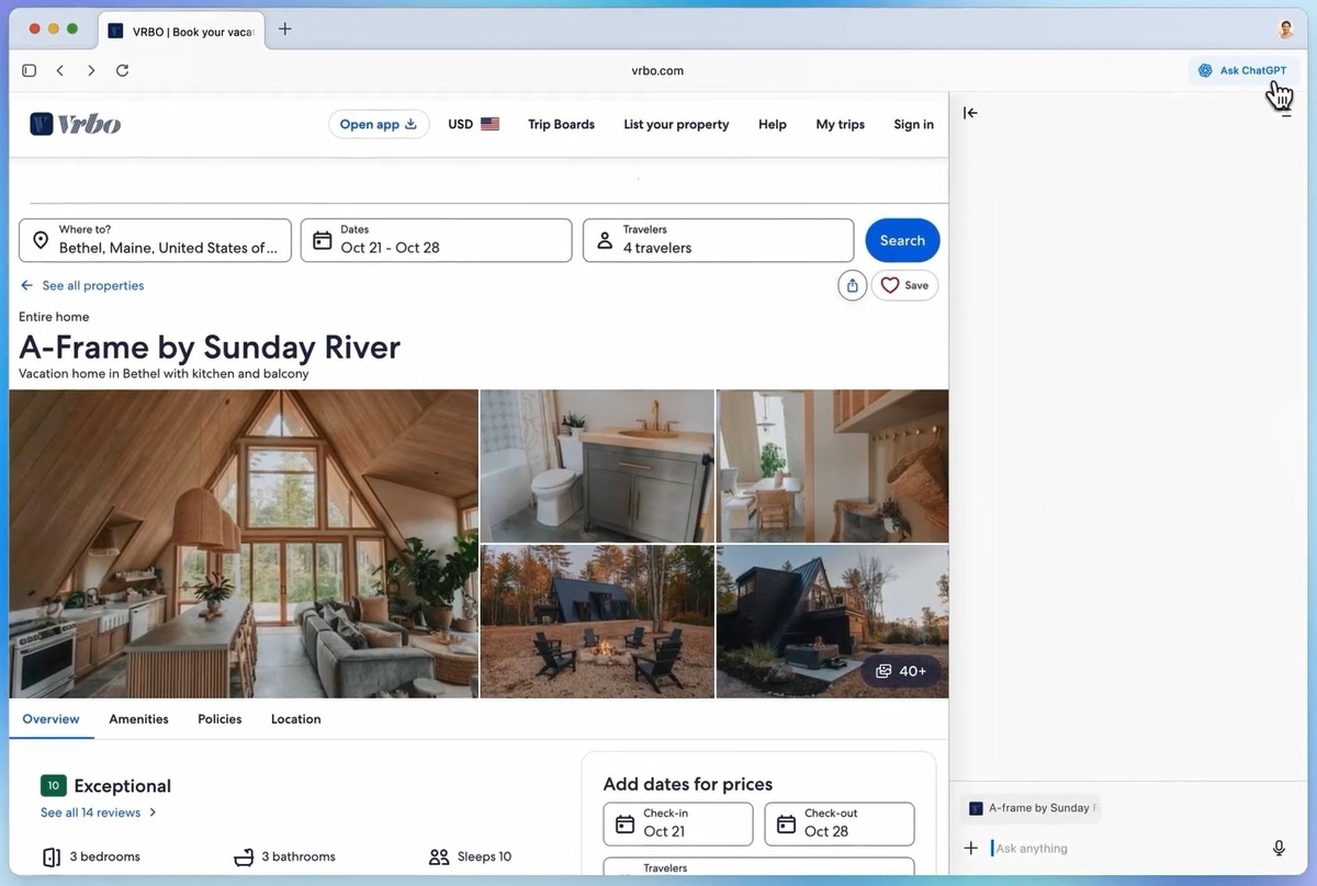 Веб-браузер ChatGPT Atlas