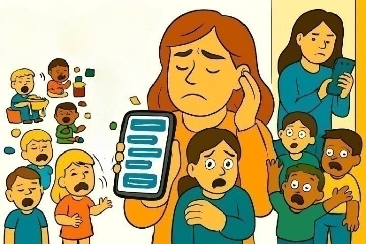 Я на грани увольнения. Одна мама пишет мне по 40 раз в день... "Застегните куртку! Вытрите нос! Какого цвета шапка?"