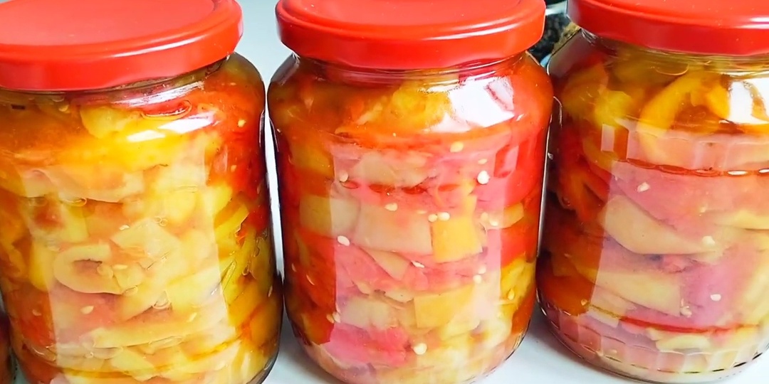 Рецепт перца с помидорами на зиму🍅